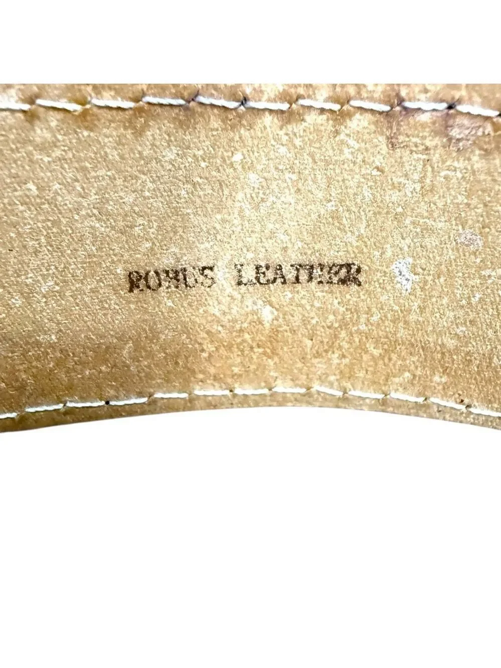 Vintage Rohms Lizard Leather Belt Black Made in USA Size 40 No Buckle